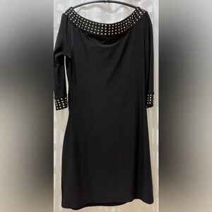 White House black market, black dress large Y2K